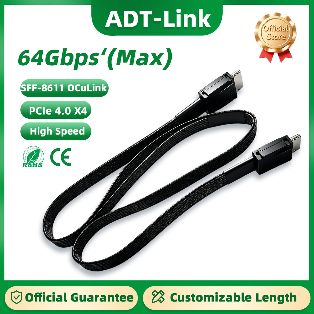 External Gpu Dock Pcie 4.0 Oculink - Cable de Extensión ADT-Link de 64Gb