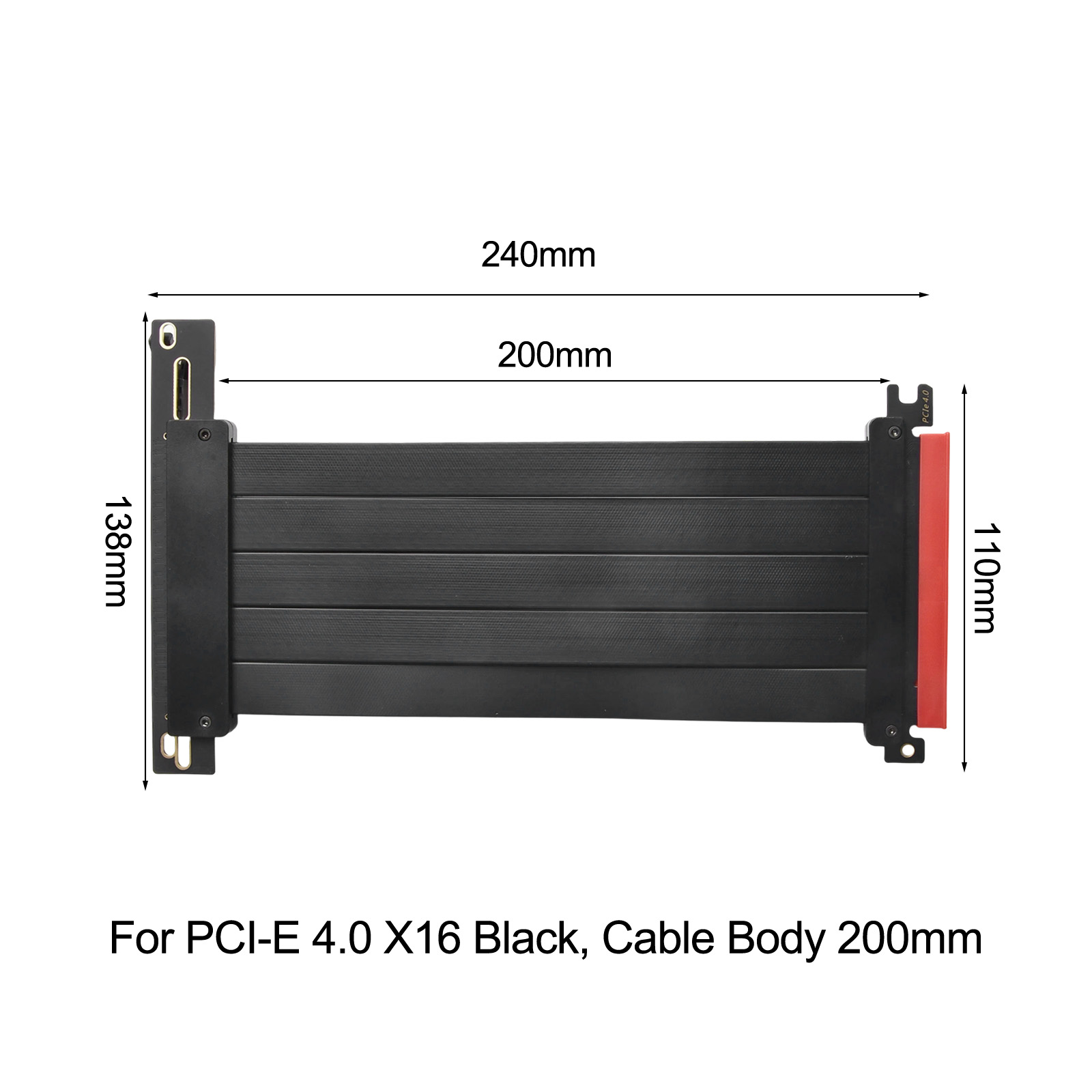 Cable Riser PCIe 4.0 X16 de 20 - Pcie 4.0 X16 Riser Cable 90 Degree reseña y precio
