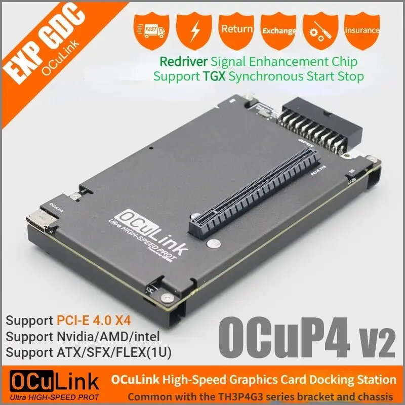 OCuP4V2 OCuLink GPU Dock con C - External Gpu Dock Pcie 4.0 Oculink reseña y precio