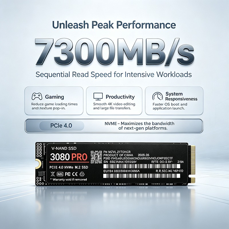SSD NVMe M.2 para Juegos 3080P - M.2 Nvme 4Tb Pcie 4.0 Ssd reseña y precio